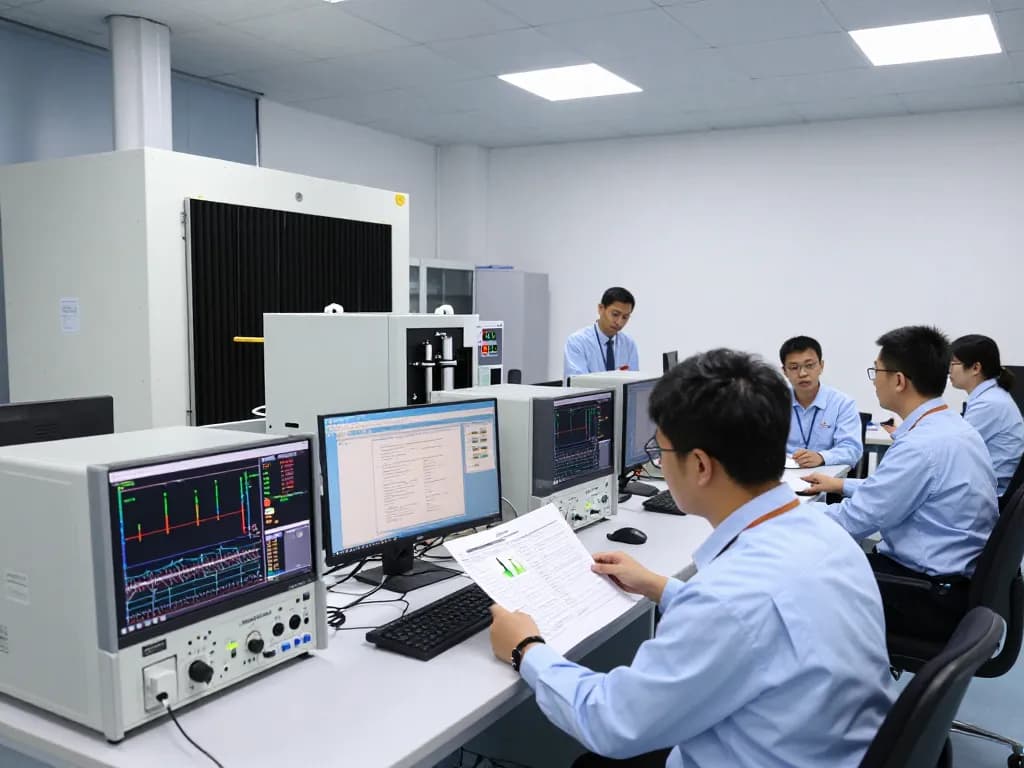 Engineers at Stancer Testing-Lab ensuring NSA compliance with advanced EMC testing solutions.