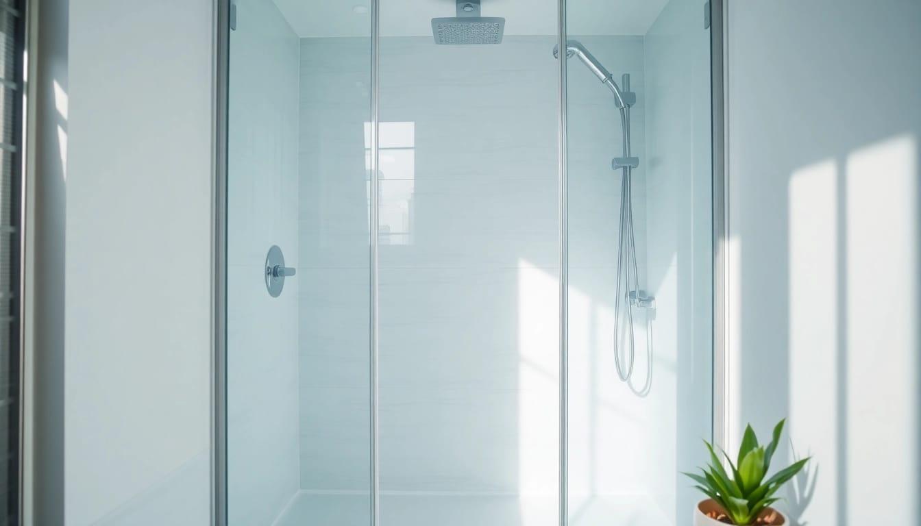 Duschkabine 80x80 in einem modernen Badezimmer, elegant und einladend gestaltet.