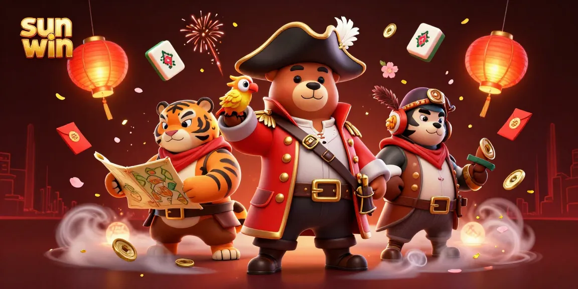 Experience thrilling gameplay with sun win in a vibrant casino scene alive with action and colorful characters.