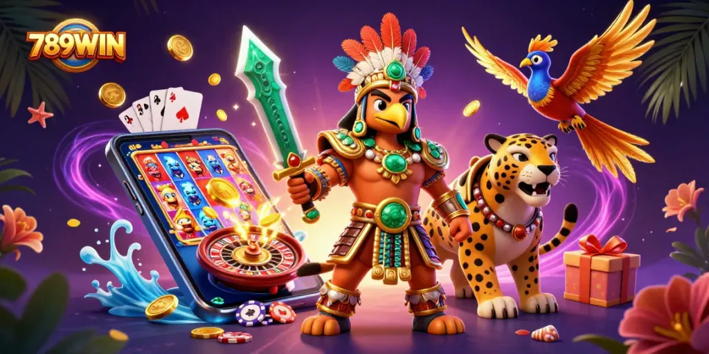 Join the excitement at 789WIN with animated characters and dynamic casino elements!