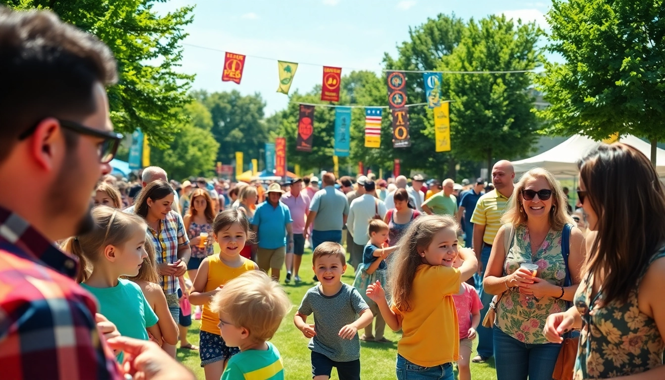 Clarksburg events showcasing a lively outdoor community gathering with diverse participants.