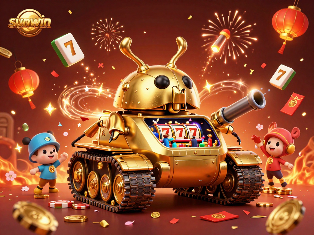 Experience thrilling wins at sunwin with a vibrant illustration of casino excitement.