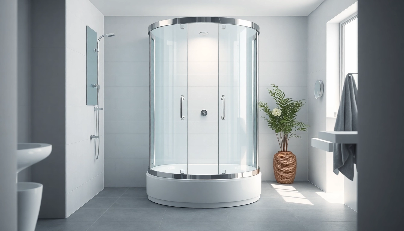 Erleben Sie die elegante sonni Duschkabine in einem modernen Badezimmer-Setup, das Komfort bietet.