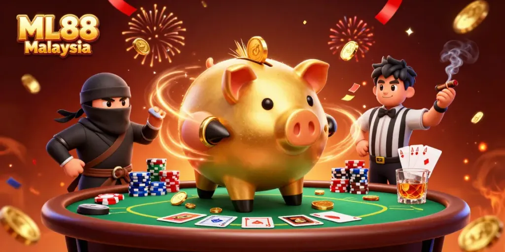 Engage with exciting gameplay at ML88 Malaysia featuring vibrant characters and golden winnings galore.