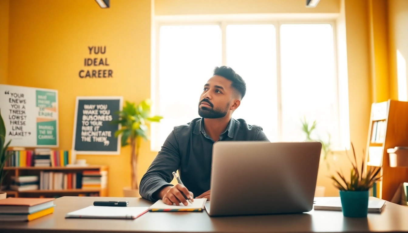 Explore pathways to your ideal career with a focused professional in an inspiring workspace.