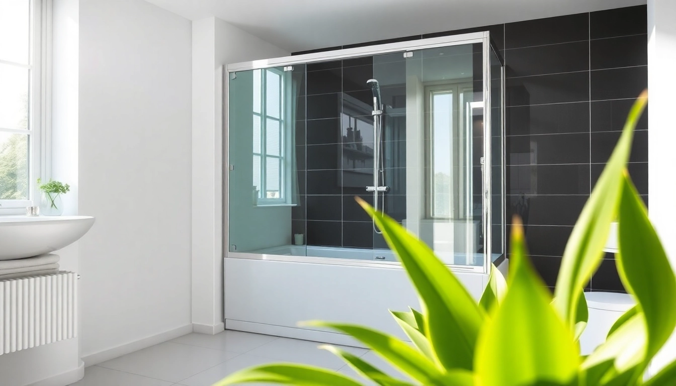 Erleben Sie die moderne sonni Duschkabine 100x100 in einem eleganten Badezimmer mit stilvollen Details.