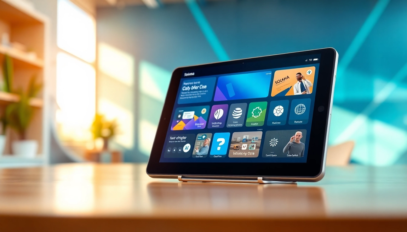 Engaging Solana Wallet interface displayed on a sleek device in a modern setting.