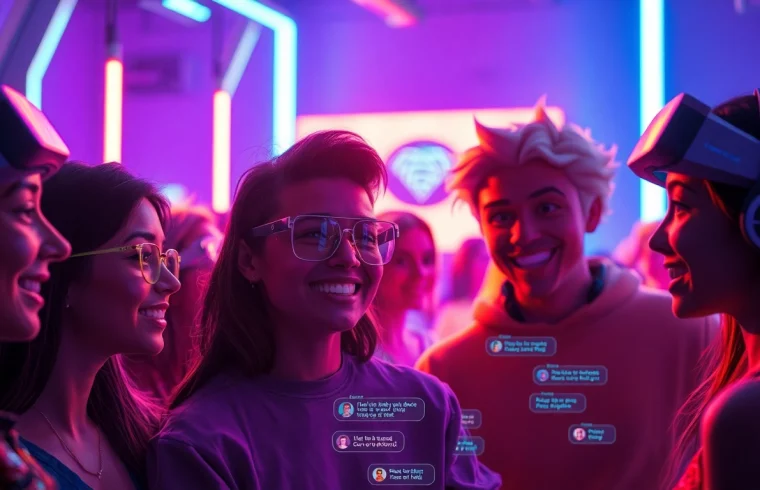 Engaging characters in a vibrant AI chat interface showcasing crush on ai interactions.