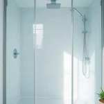 Duschkabine 80x80 in einem modernen Badezimmer, elegant und einladend gestaltet.