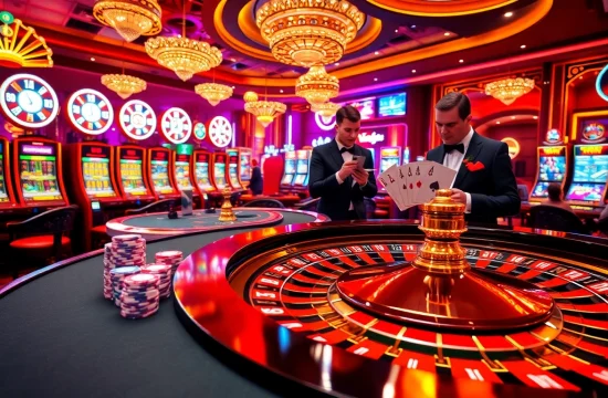Engaging players in tg88 casino strategies at a vibrant roulette table with luxurious decor.