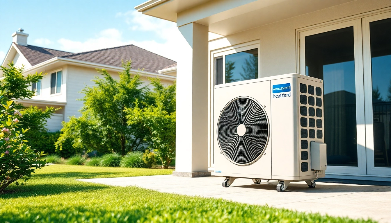 Showcasing american standard heat pumps in a residential garden setting under natural light. related image