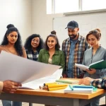 Enhance construction education with diverse learners engaged in a professional classroom.