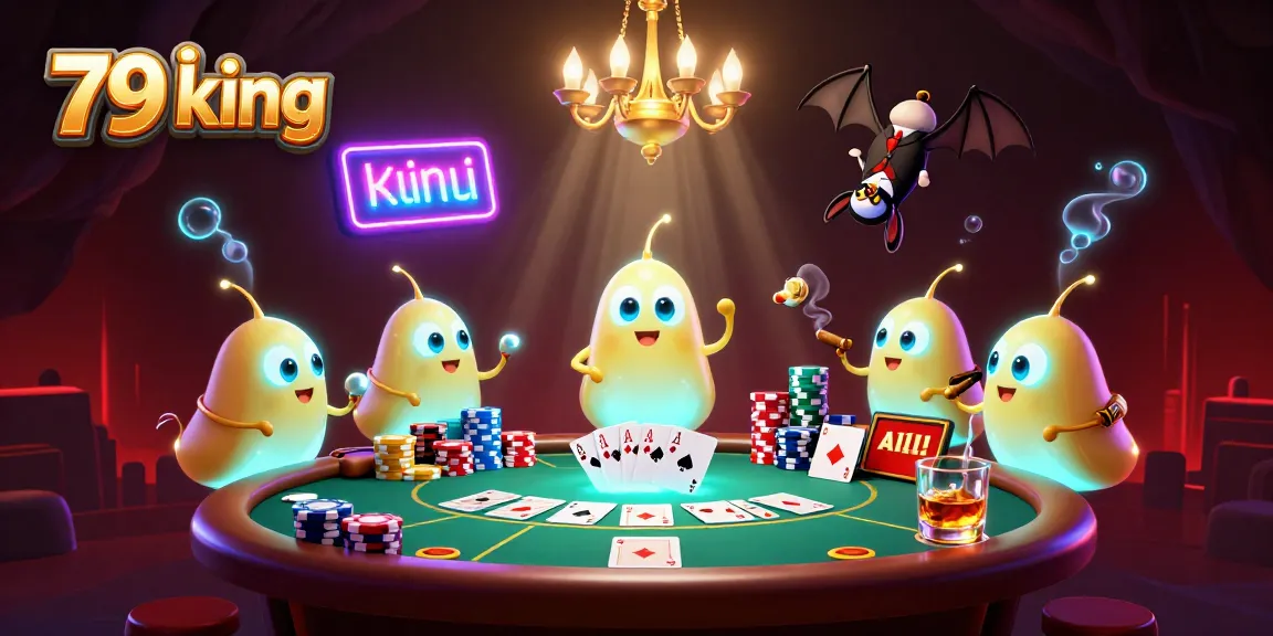 Experience thrilling gameplay at 79 king's vibrant casino with your favorite poker table and glowing characters.