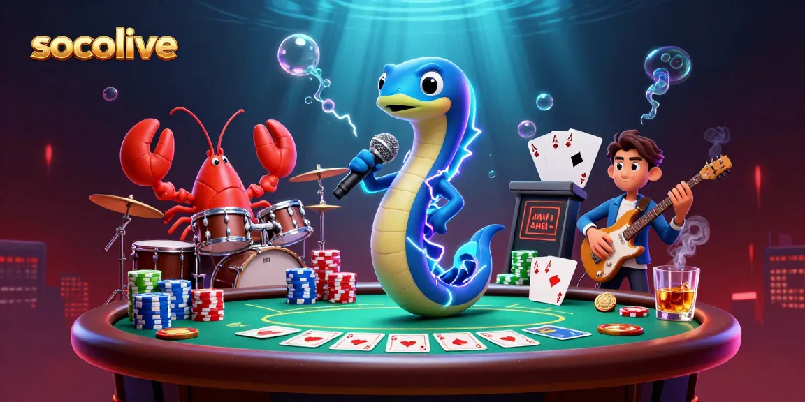 Socolive offers exciting poker experiences with colorful chips and dynamic characters in a lively underwater casino.