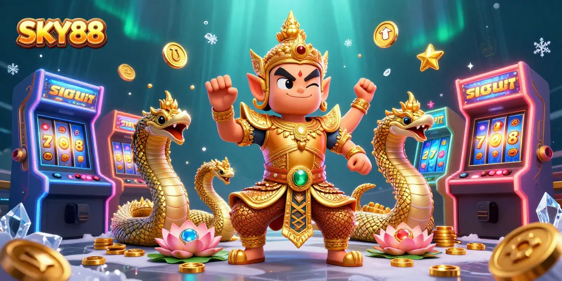 Play slots and win big at SKY88 with colorful 3D gaming elements and captivating underwater design.