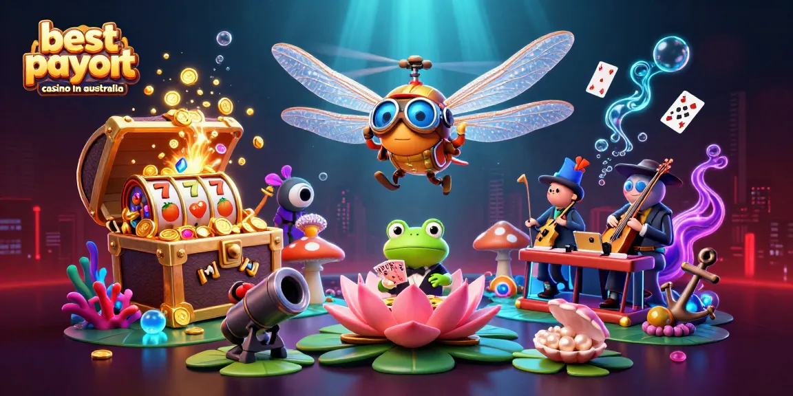 Experience thrilling games at the best payout casino in Australia featuring vibrant 3D characters.