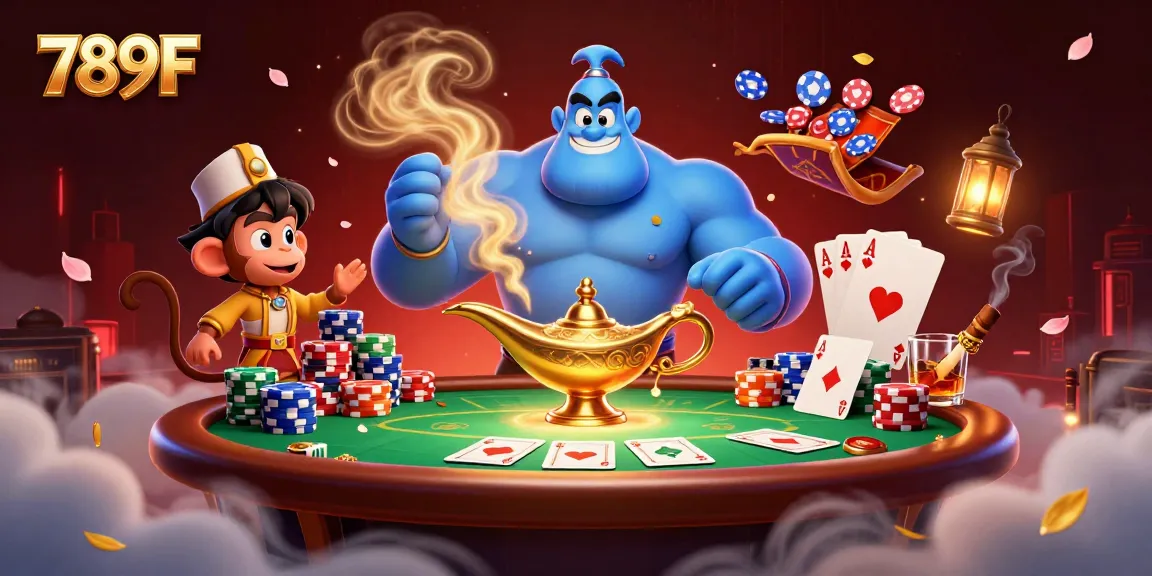 Immerse in the thrilling world of 789F with a vibrant 3D casino scene from a magical realm.