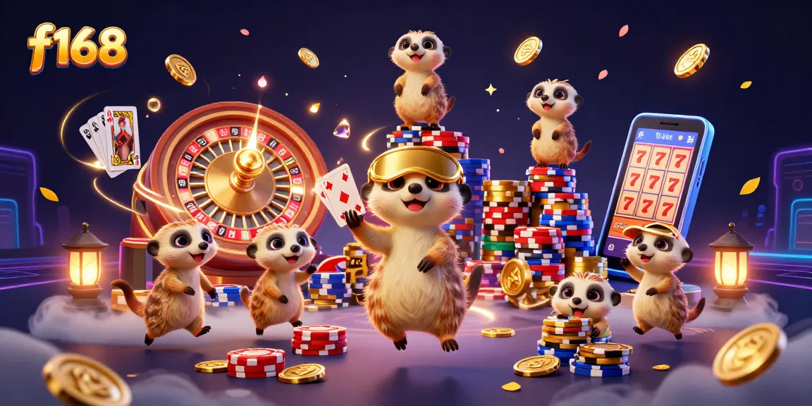 Enter the exciting world of f168 with meerkats operating a lively casino scene full of vibrant games.
