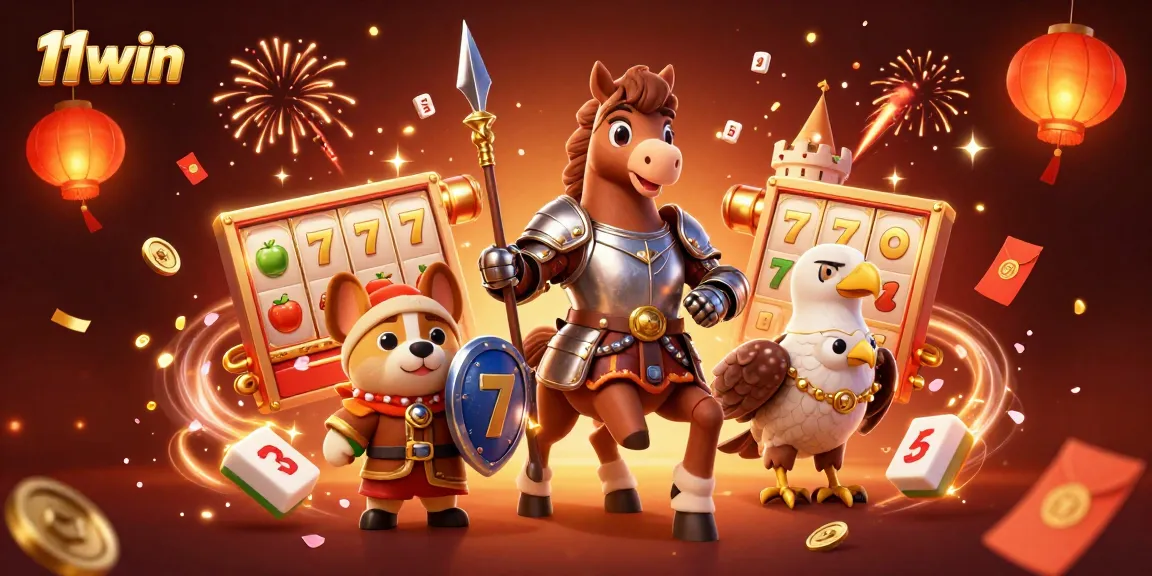 Engage with exciting slot gameplay at 11win amid colorful casino elements and vibrant characters.