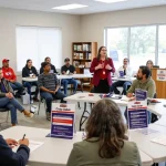 Community meeting addressing Casey Askar's candidacy controversies.